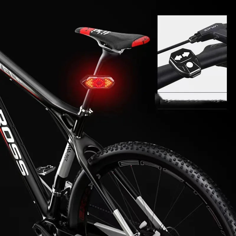 Bike Turn Signal Rear Light Wireless LED USB Rechargeable Tail Lamp Remote Control Warning Light for Bicycle Safety Accessories